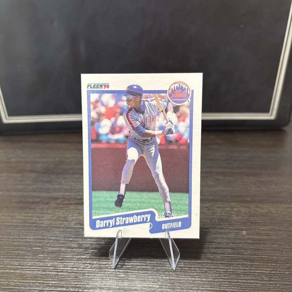 1990 Fleer #217 Darryl Strawberry New York Mets Baseball Card